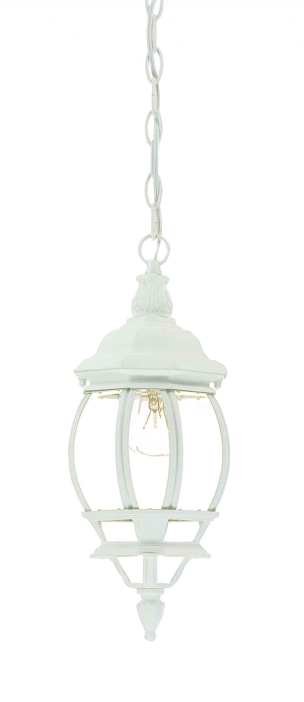 Homeroots White Glass Globe Hanging Light   398000
