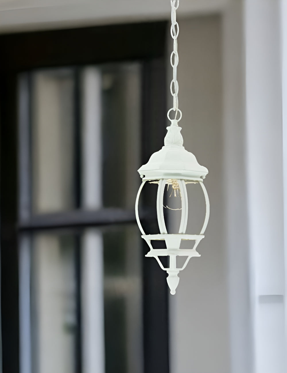 Homeroots White Glass Globe Hanging Light   398000