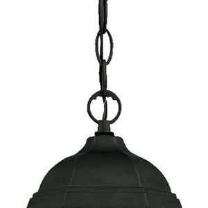 HomeRoots Matte Black Glass Lantern Hanging Light - Classic Colonial Design for Porch, Patio & Entryway Charm 398002