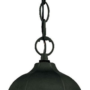 HomeRoots Matte Black Glass Lantern Hanging Light - Classic Colonial Design for Porch, Patio & Entryway Charm 398002