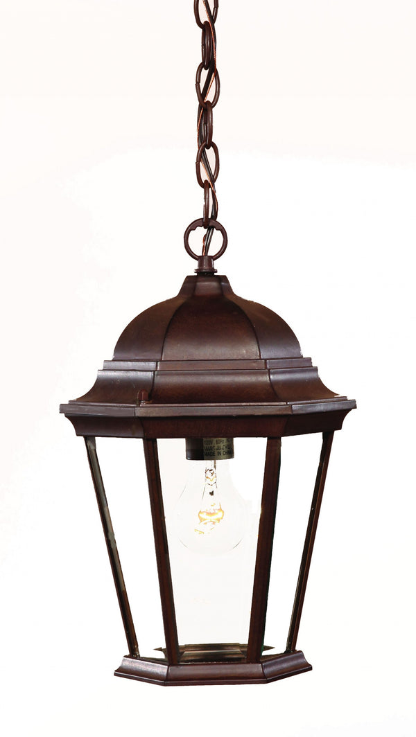Homeroots Brown Lantern Beveled Metal Dimmable Chandelier With Clear Shades   398004