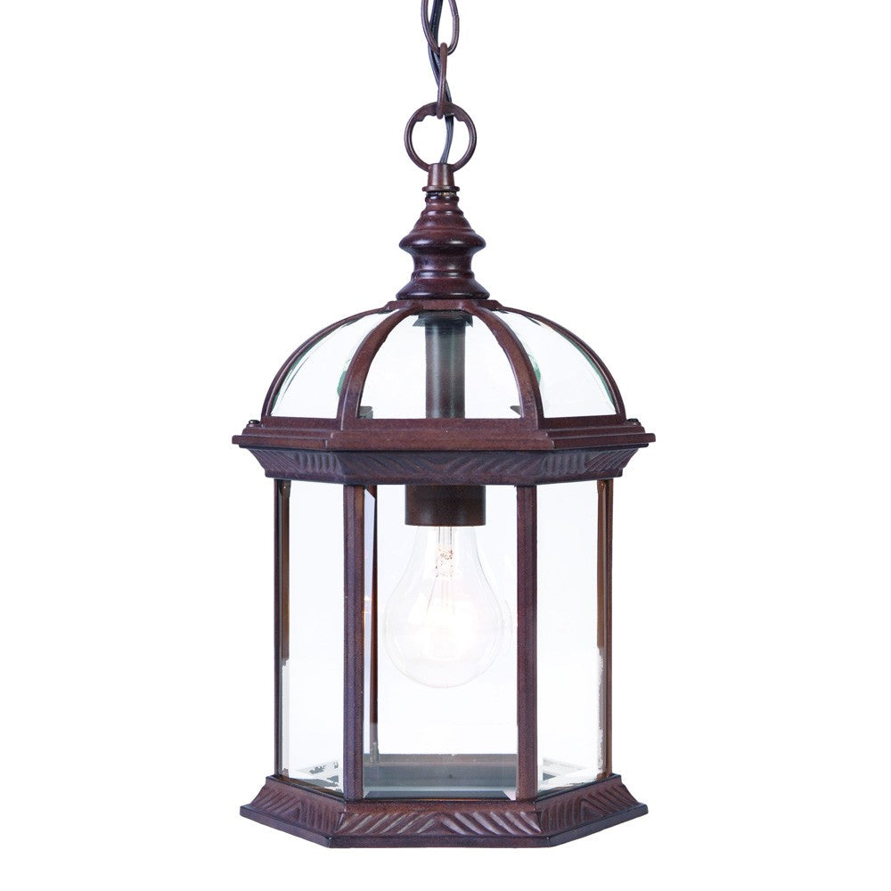 Homeroots Dark Brown Cage Hanging Light   398009