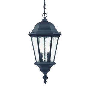 Homeroots Two Light Matte Black Carousel Lantern Hanging Light   398012