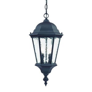 Homeroots Two Light Matte Black Carousel Lantern Hanging Light   398012