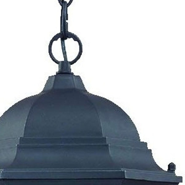 Homeroots Two Light Matte Black Carousel Lantern Hanging Light   398012