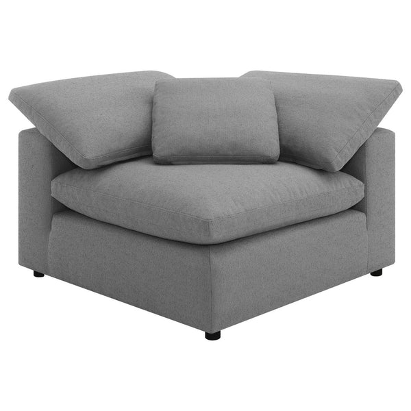 English Elm Segoura Boucle Six Piece Modular Sectional with Feather Blend Cushions for Living Rooms B062S01842