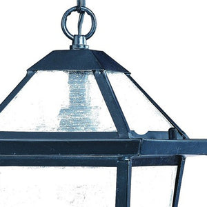 Homeroots Matte Black Hanging Lantern Light   398018