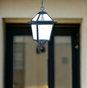 Homeroots Matte Black Hanging Lantern Light   398018