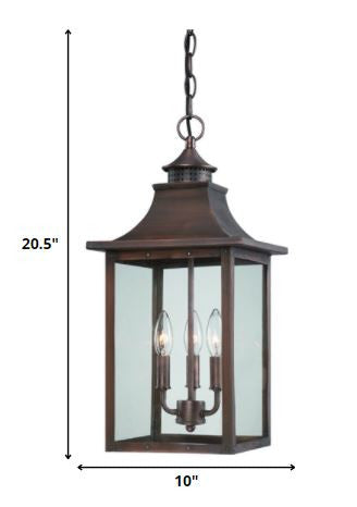 Homeroots St. Charles 3-light Acopper Patina Hanging Light   398027
