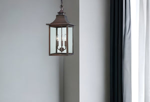 Homeroots St. Charles 3-light Acopper Patina Hanging Light   398027