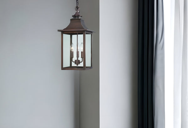 Homeroots St. Charles 3-light Acopper Patina Hanging Light   398027