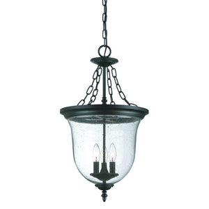 HomeRoots Belle 3-Light Matte Black Hanging Light Fixture – Vintage Charm Meets Modern Design for Any Space 398030