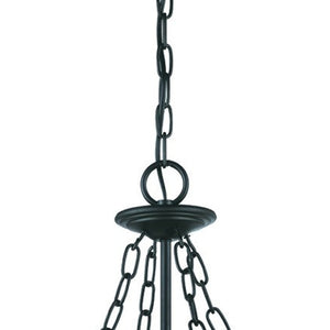 HomeRoots Belle 3-Light Matte Black Hanging Light Fixture – Vintage Charm Meets Modern Design for Any Space 398030