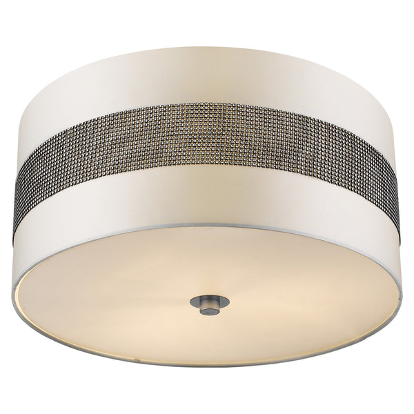 Homeroots Harmony 3-light Metallic Silver Pendant With Crystal Studded Platinum Sheen Shade   398042