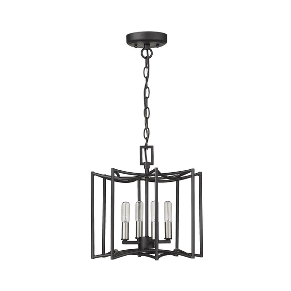 Homeroots Rhian 4-light Matte Black Pendant   398043