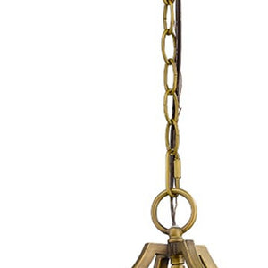 Homeroots Brass Candle Style Four Light Metal And Crystals Dimmable Chandelier   398050