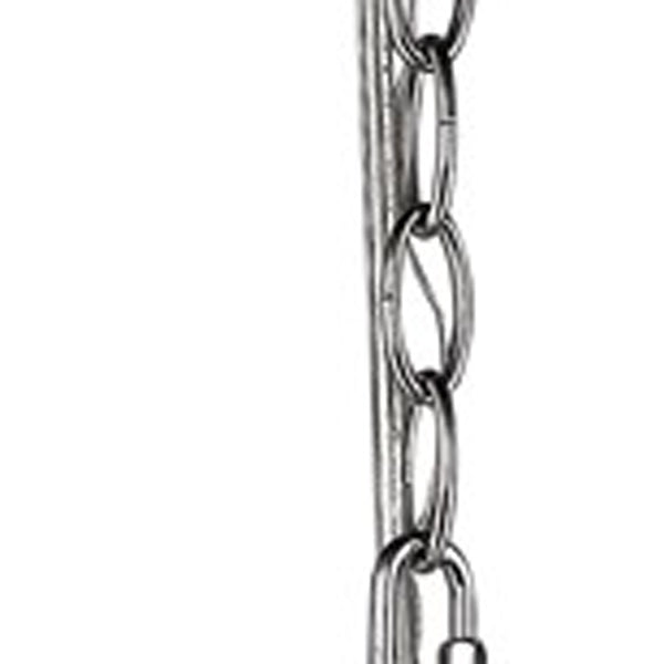 Homeroots Silver Candle Style Five Light Metal And Crystals Dimmable Chandelier With White Shades   398056