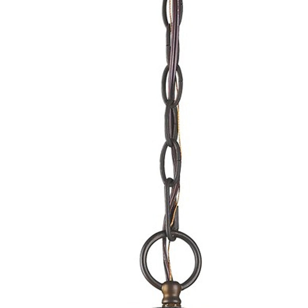 Homeroots Olivia 1-light Oil-rubbed Bronze Crystal Globe Pendant   398067