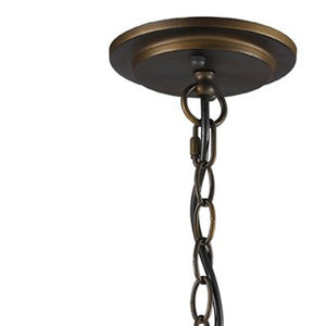 Homeroots Olivia 1-light Oil-rubbed Bronze Crystal Globe Pendant   398069