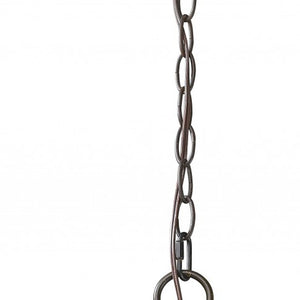 Homeroots Aria 3-light Oil-rubbed Bronze Globe Pendant With Mother Of Pearl Accents   398071