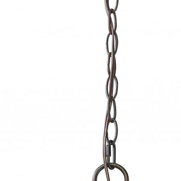 Homeroots Aria 3-light Oil-rubbed Bronze Globe Pendant With Mother Of Pearl Accents   398071