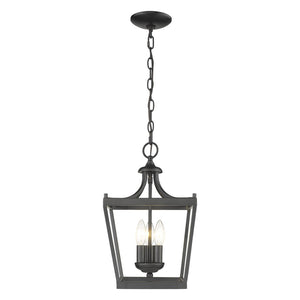 HomeRoots Vintage Black Metal Tapered Hanging Light Fixture - Stylish, Customizable Lantern for Any Room 398076