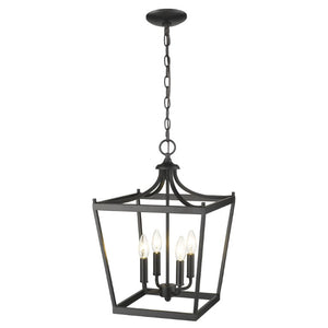Metal Four Bulb Dimmable Flush Mount Ceiling Fixture for Modern Living and Dining Rooms