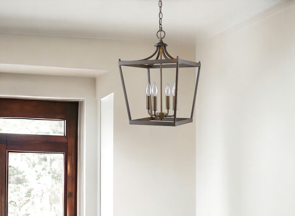 Homeroots Kennedy 4-light Oil-rubbed Bronze Pendant   398080