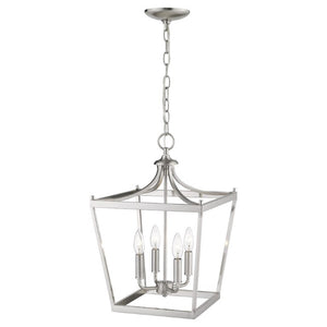 Metal Four Bulb Dimmable Flush Mount Ceiling Fixture for Modern Living and Dining Rooms