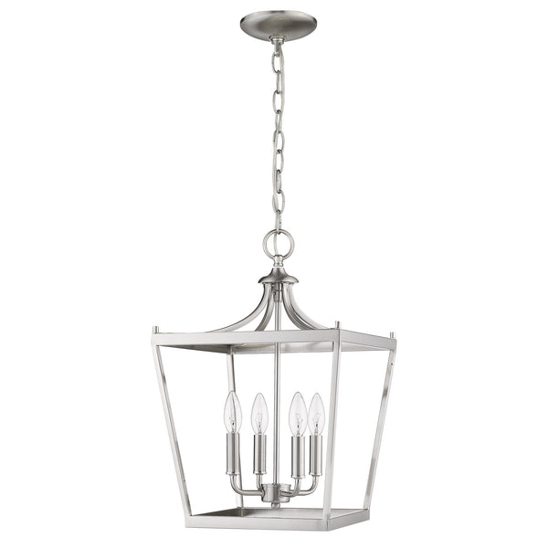 Homeroots Kennedy 4-light Satin Nickel Pendant   398081