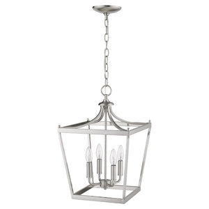 Homeroots Kennedy 4-light Satin Nickel Pendant   398081