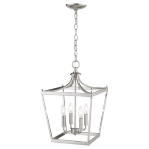 Homeroots Kennedy 4-light Satin Nickel Pendant   398081