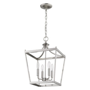 Homeroots Kennedy 4-light Satin Nickel Pendant   398081