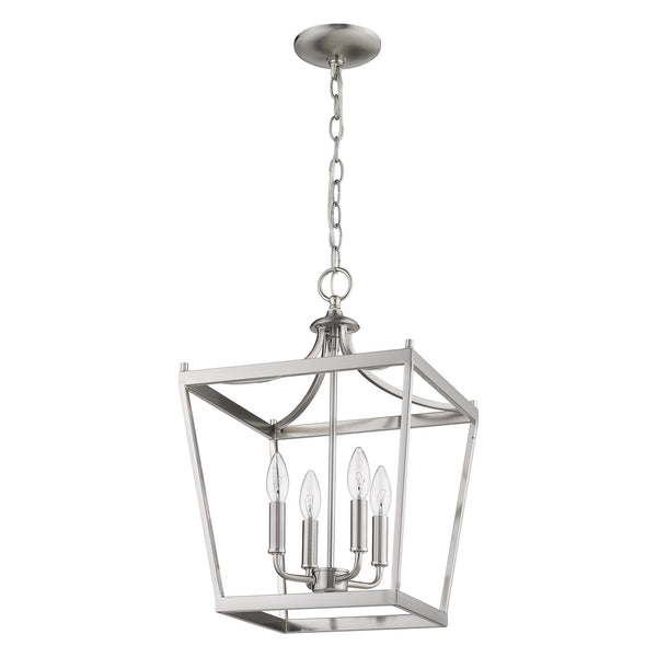 Homeroots Kennedy 4-light Satin Nickel Pendant   398081
