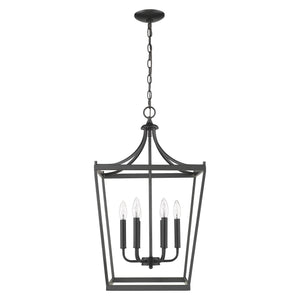 Homeroots Kennedy 6-light Matte Black Pendant   398082