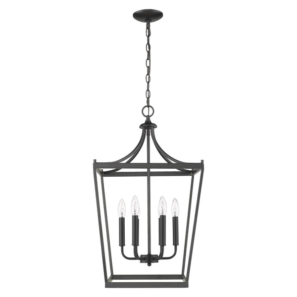 Homeroots Kennedy 6-light Matte Black Pendant   398082
