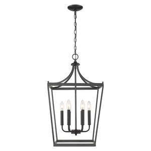 Homeroots Kennedy 6-light Matte Black Pendant   398082