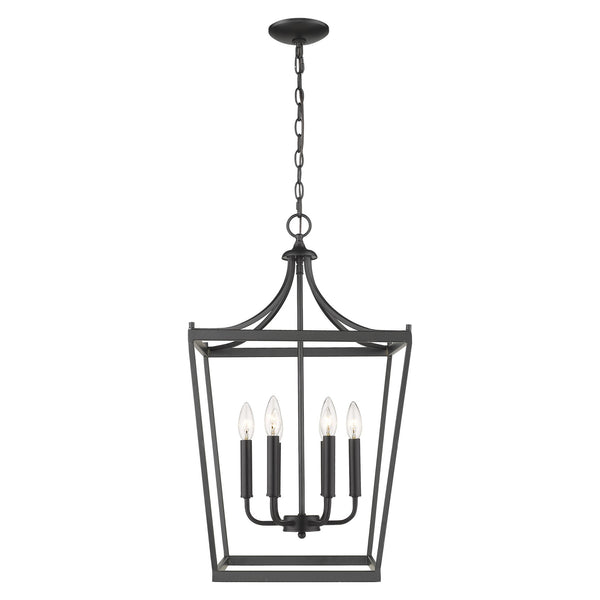 Homeroots Kennedy 6-light Matte Black Pendant   398082