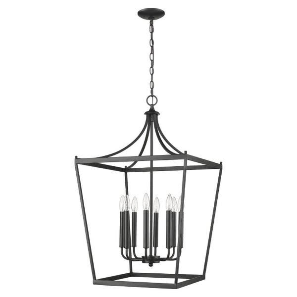 Metal Eight Bulb Dimmable Chandelier for Modern Living Room and Dining Ceiling Light