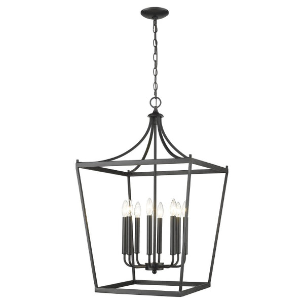 Metal Eight Bulb Dimmable Chandelier for Modern Living Room and Dining Ceiling Light