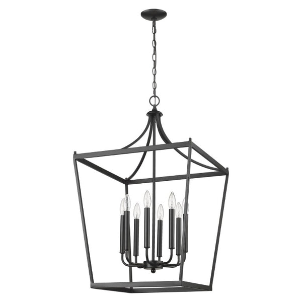Metal Eight Bulb Dimmable Chandelier for Modern Living Room and Dining Ceiling Light