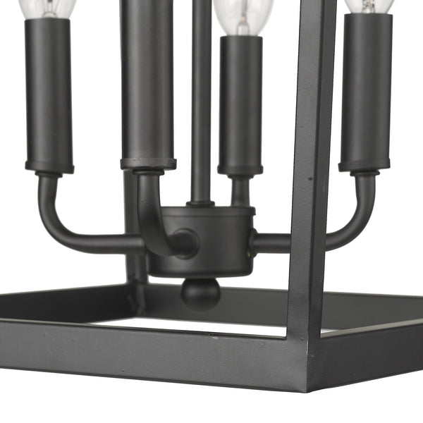 Homeroots Kennedy 8-light Matte Black Pendant   398085
