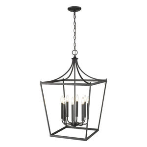 Homeroots Kennedy 8-light Matte Black Pendant   398085