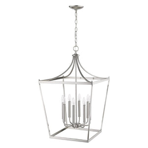 Metal Eight Bulb Dimmable Chandelier for Modern Living Room and Dining Ceiling Light