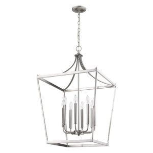 Metal Eight Bulb Dimmable Chandelier for Modern Living Room and Dining Ceiling Light
