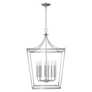 Homeroots Kennedy 8-light Satin Nickel Pendant   398087