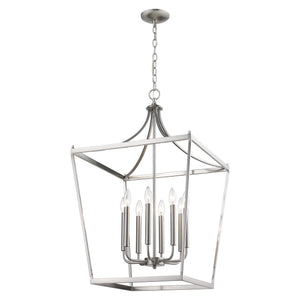 Homeroots Kennedy 8-light Satin Nickel Pendant   398087