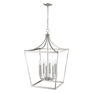 Homeroots Kennedy 8-light Satin Nickel Pendant   398087