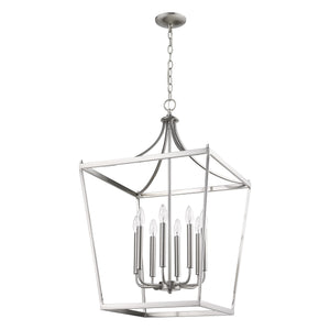 Homeroots Kennedy 8-light Satin Nickel Pendant   398087