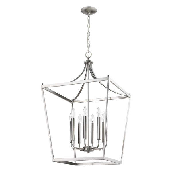 Homeroots Kennedy 8-light Satin Nickel Pendant   398087